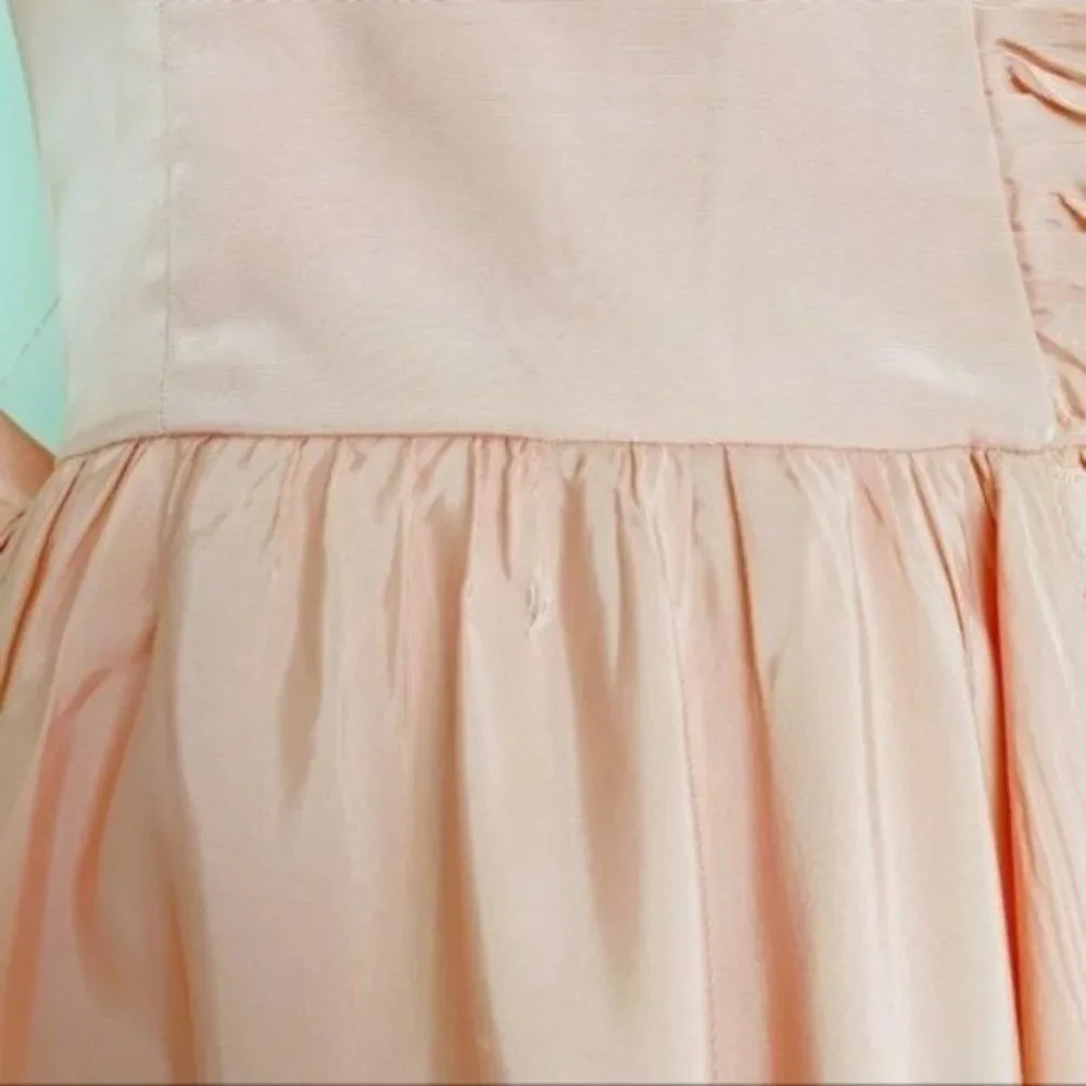 Vintage 80s Lillie Rubin x Albert Capraro Pink Ruffle Formal Dress Gown XXS/XS - Picture 12 of 13